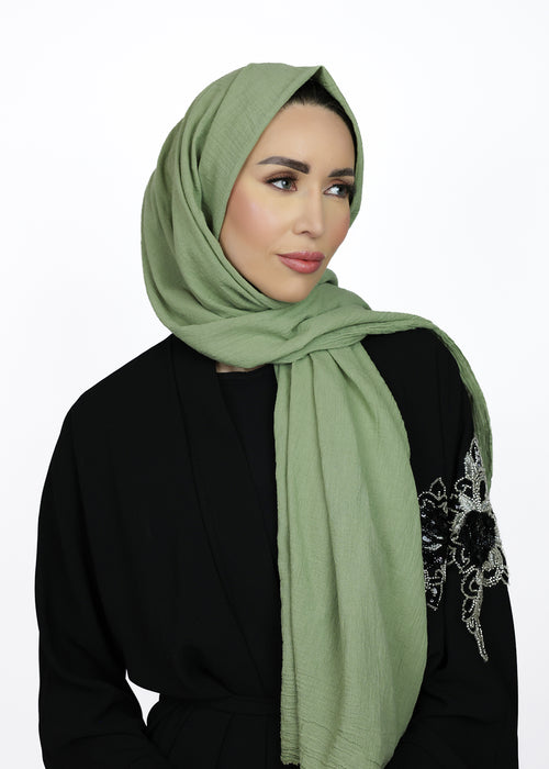 Cotton sjaal groen