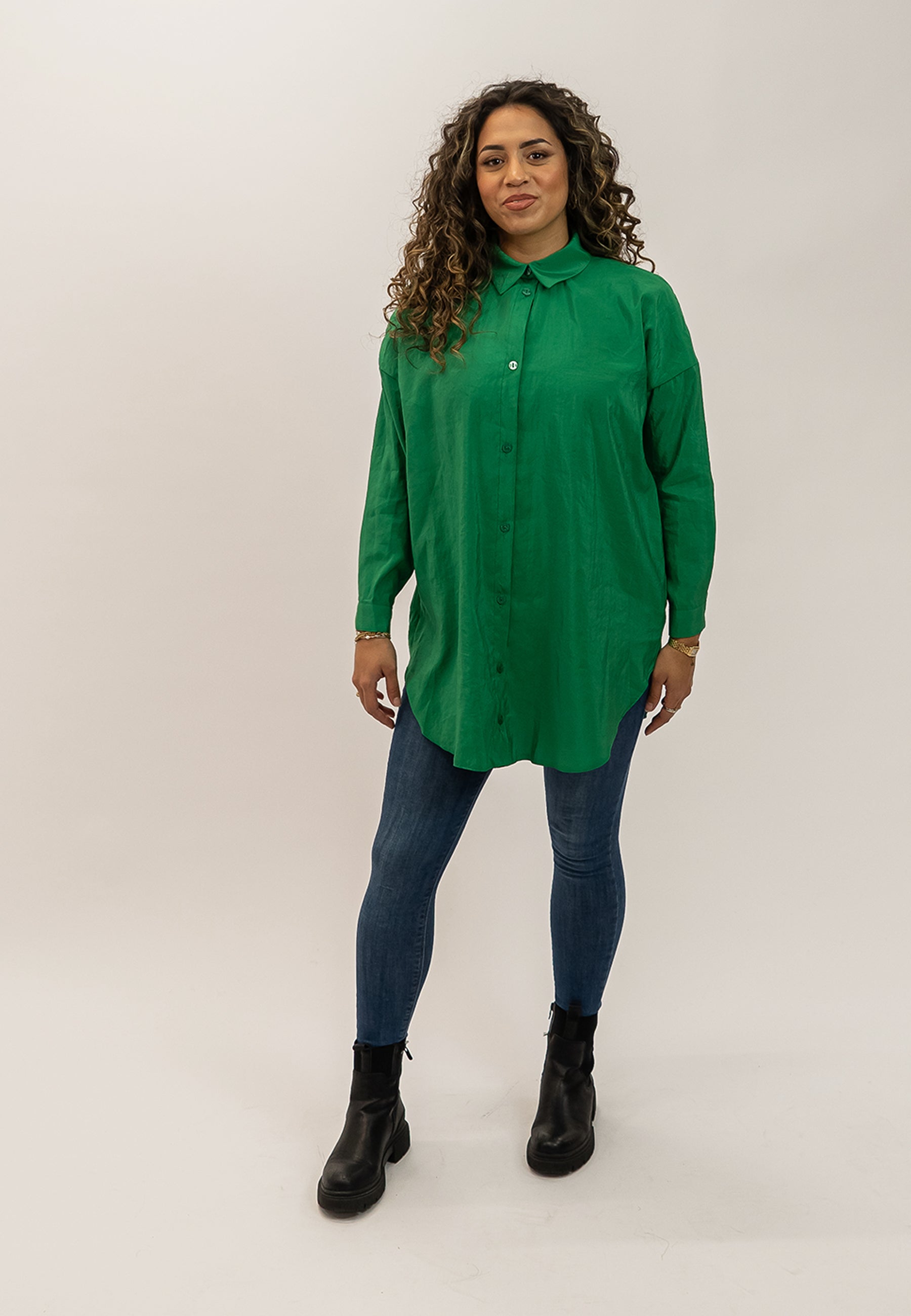 Basic blouse groen